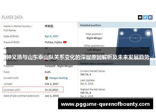 钟义浩与山东泰山队关系变化的深层原因解析及未来发展趋势 钟义浩与山东泰山队关系变化的深层原因解析及未来发展趋势